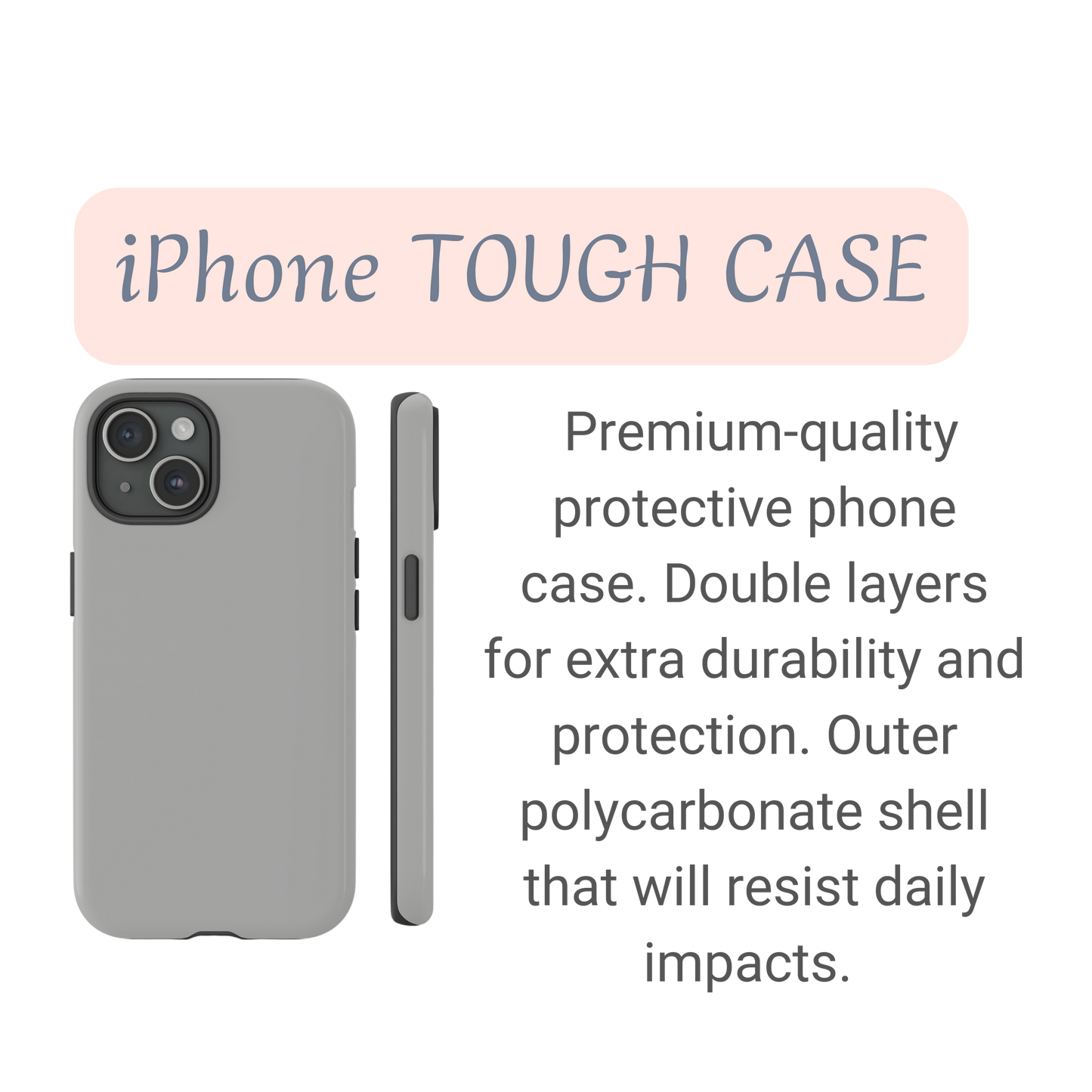 Personalized Tough Phone Case | Custom Shockproof Protective Cover for iPhone & Samsung | Durable Anti-Scratch Gift Case